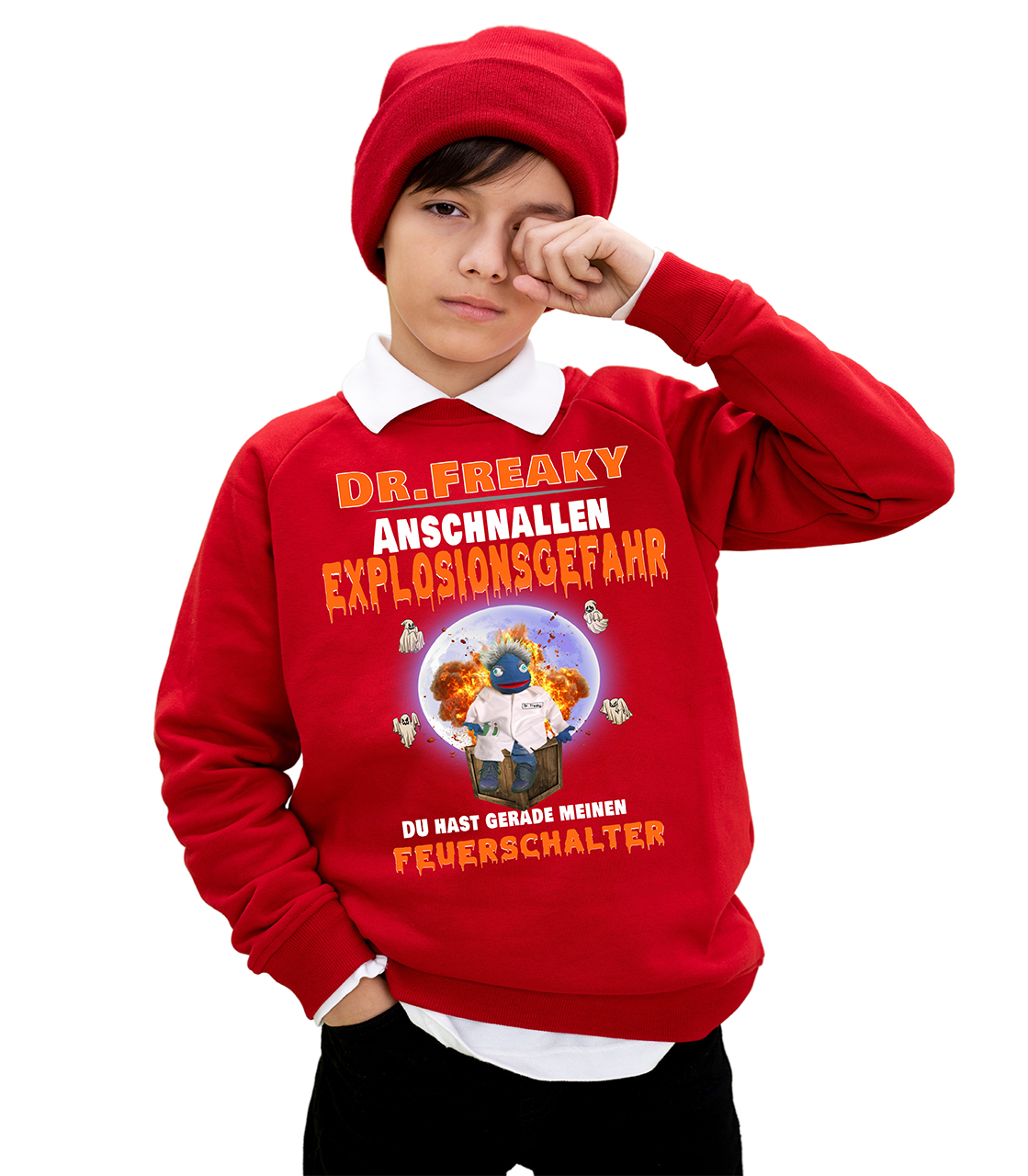 Kinder  Sweatshirt Exolossionsgefahr Kinder  Sweatshirt Exolossionsgefahr