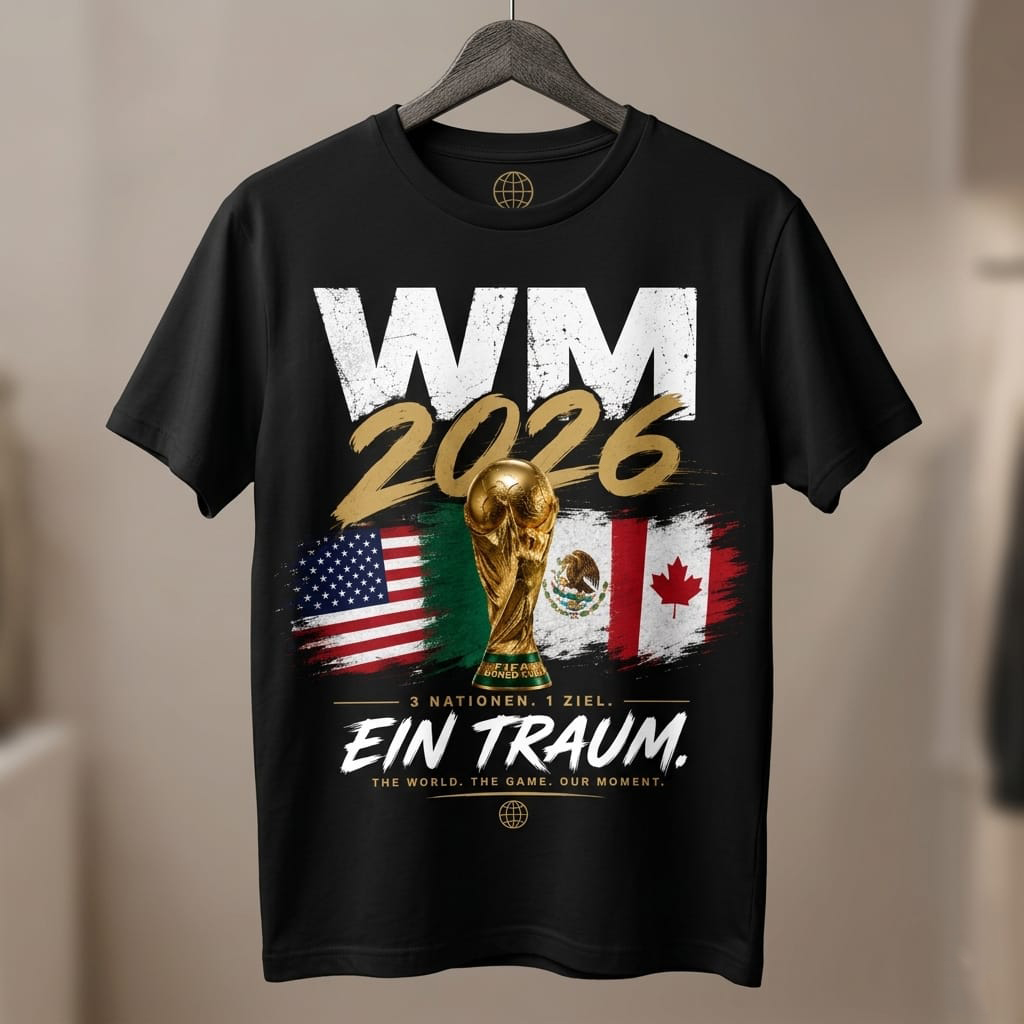 WM 2026 Fan-T-Shirt mit Druck 