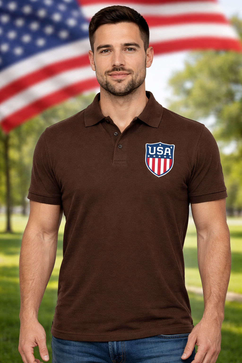 Amerika Stolz Polo-Shirt